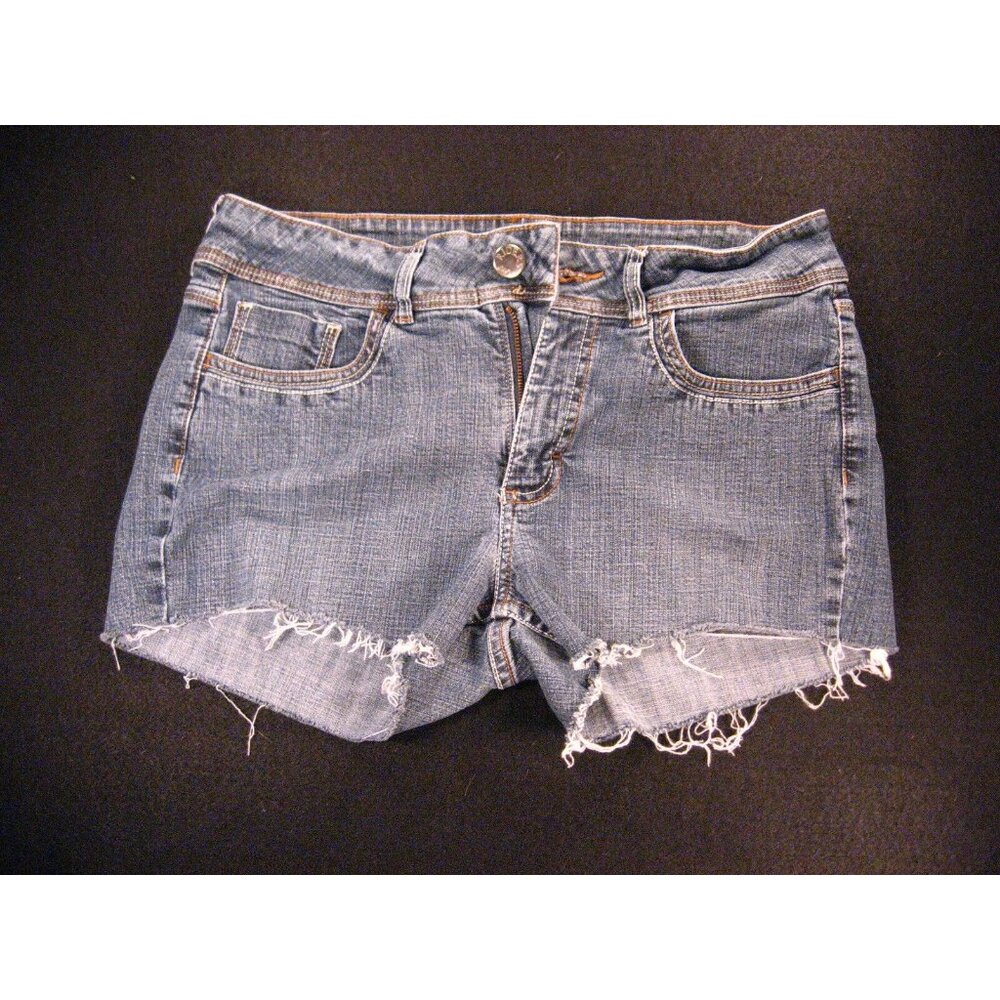 Lee Riders Cutoff Jean Shorts Cut Off 32 Measured Blue Denim Stretch Daisy Dukes